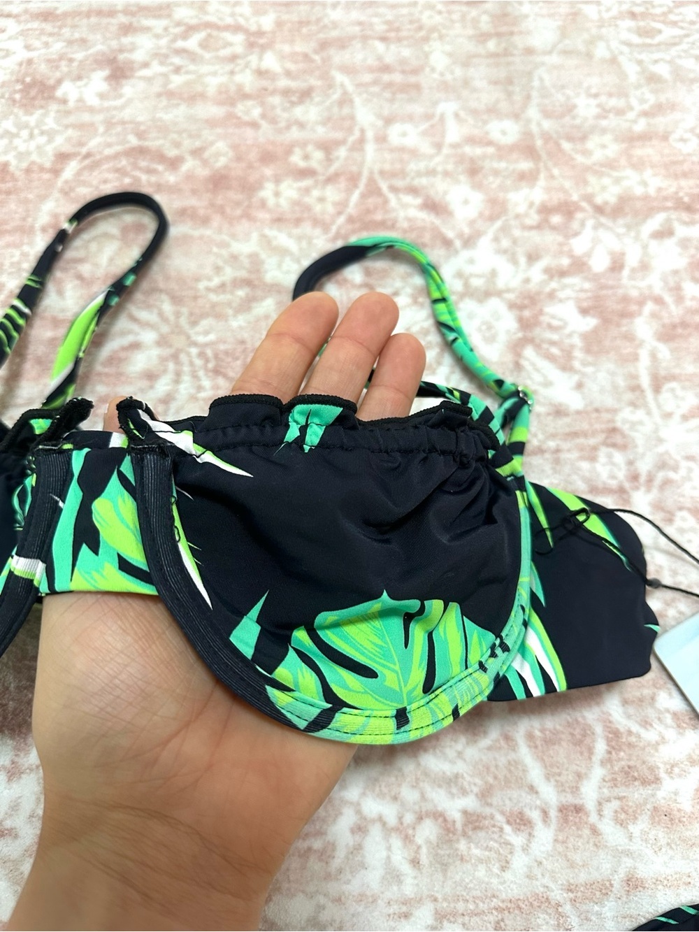 NWT 🌴SET Tropical Print Underwire Bikini - Picture 3 of 13